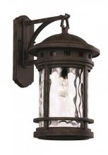  40372 RT - Boardwalk Collection 1-Light, Hook Hanging Wall Lantern with Water Glass